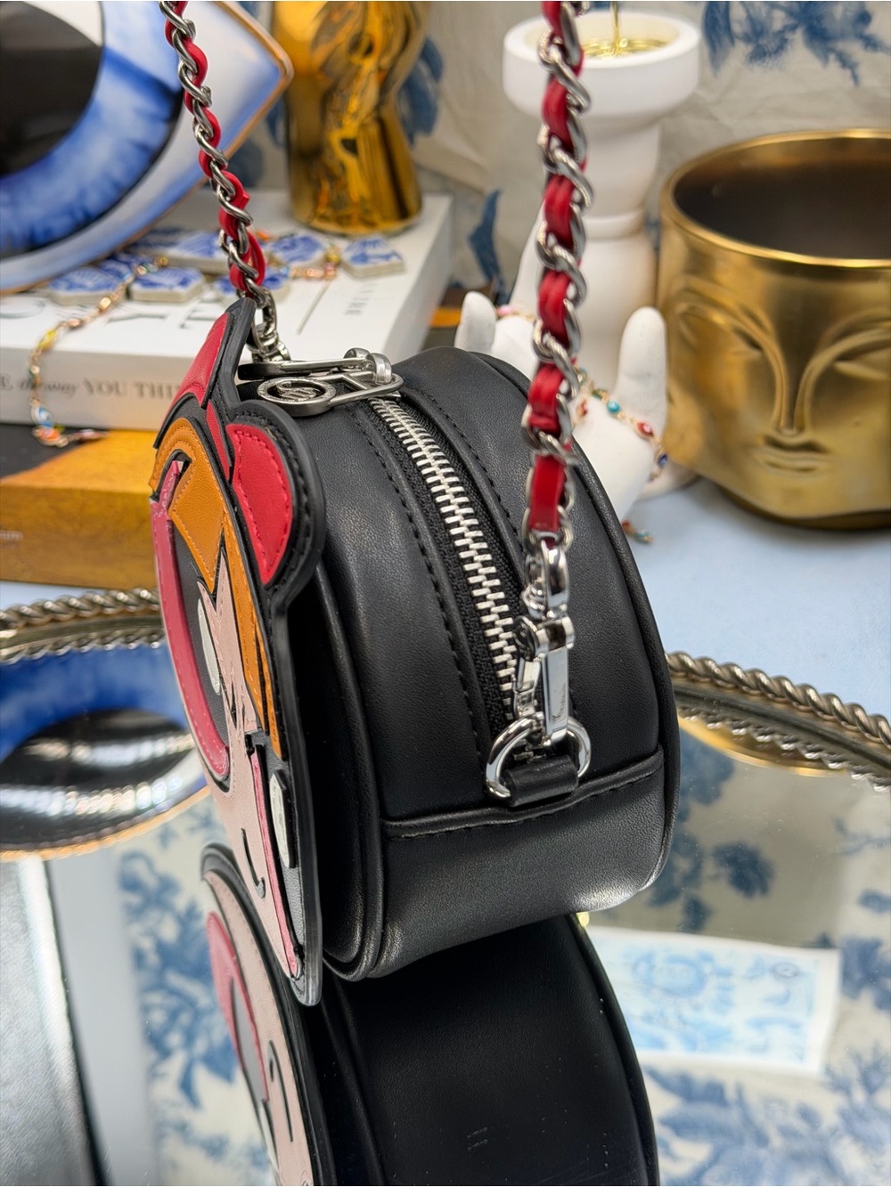 🆕 JELLY BUNNY 🧿 NWOT x POWERPUFF GIRLS Blossom Crossbody Bag, Red & Black - Picture 7 of 14